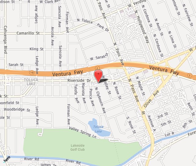 Location Map: 4444 W Riverside Dr. Burbank, CA 91505